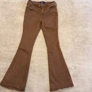 Hollister High Rise Vintage Flare Jeans Brown Size 3R Soft Stretch